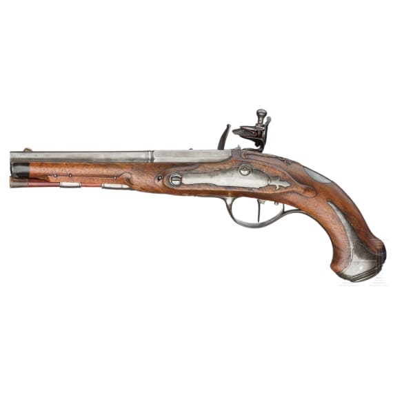 A French flintlock travelling pistol, circa 1770