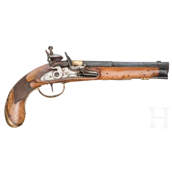 A pair of flintlock pistols, Regensburg, circa 1780