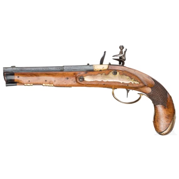 A pair of flintlock pistols, Regensburg, circa 1780