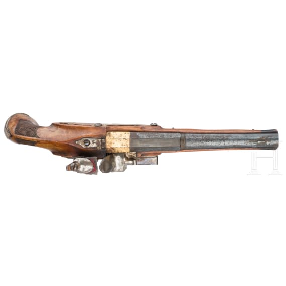 A pair of flintlock pistols, Regensburg, circa 1780