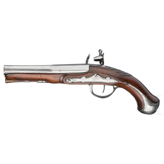 A pair of French flintlock pistols, circa 1780