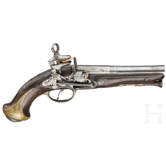 Miquelet-lock travel pistol, probably Naples, circa 1780