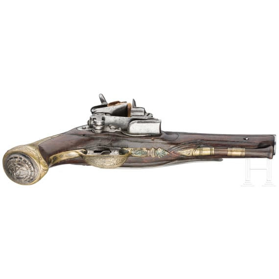 Miquelet-lock travel pistol, probably Naples, circa 1780