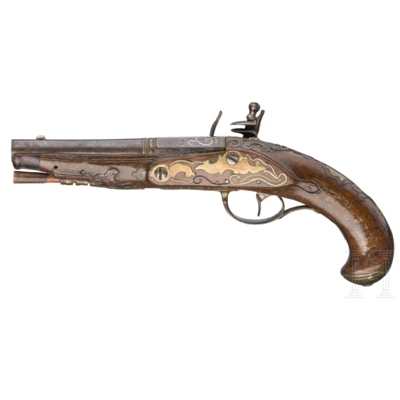 A German flintlock pistol, circa 1780