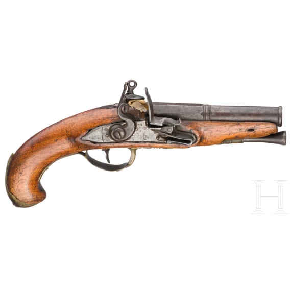 A French flintlock travelling pistol, circa 1790