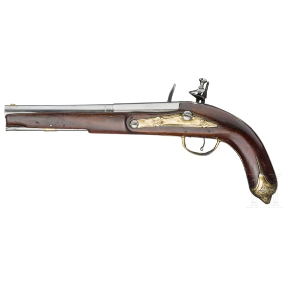 A flintlock pistol, Li&egrave;ge, late 18th century