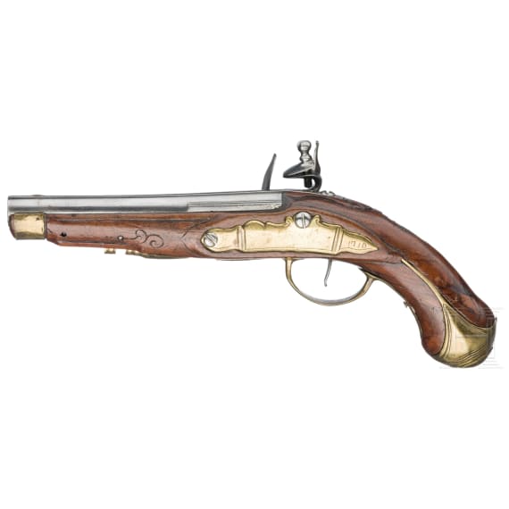 Flintlock pistol, Li&egrave;ge, late 18th century