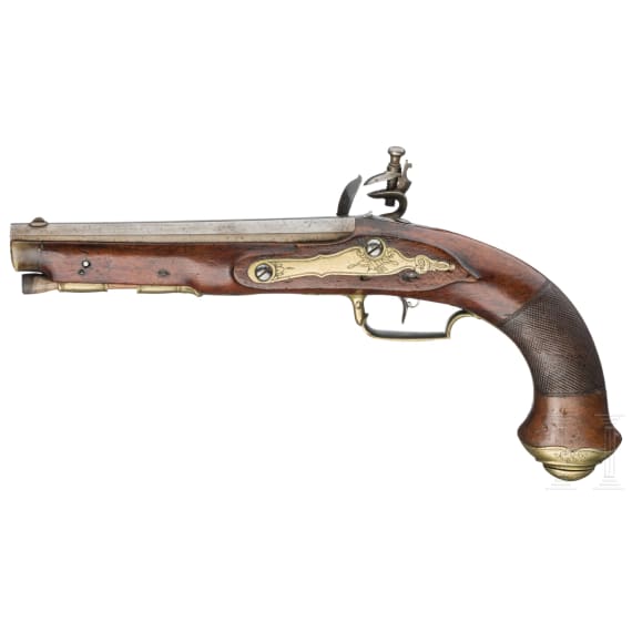 A flintlock pistol, Johann Andreas Kuchenreuter in Regensburg, circa 1800