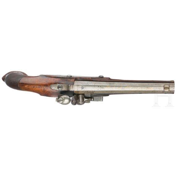 A flintlock pistol, Johann Andreas Kuchenreuter in Regensburg, circa 1800