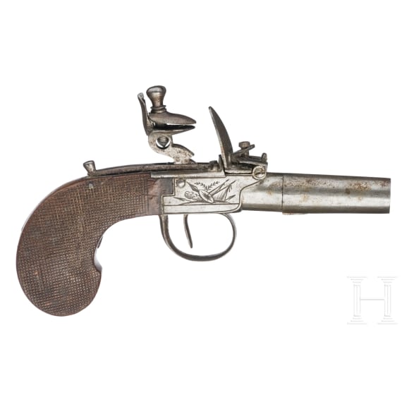 A pair of Belgian flintlock pocket pistols