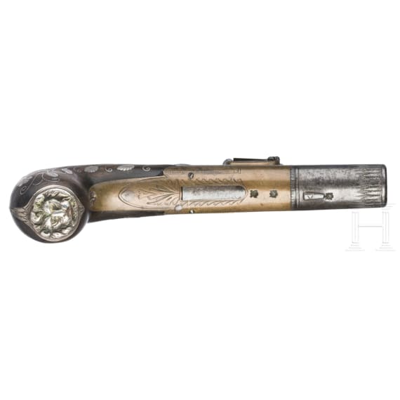 A flintlock pocked pistol, Smith in London, circa 1800