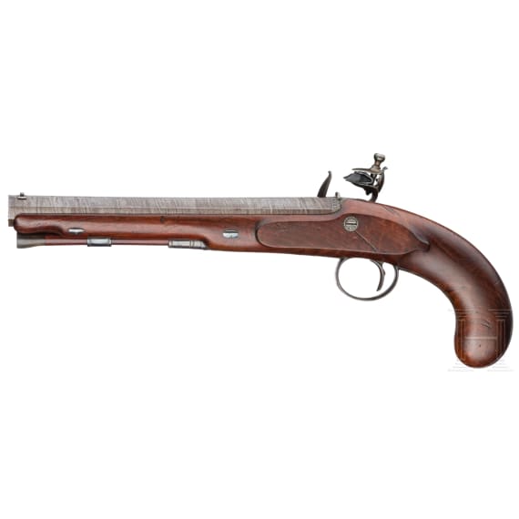 A flintlock pistol, Samuel Nock in London, circa 1820