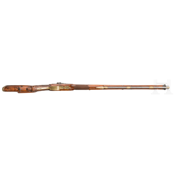 A heavy German percussion rifle, circa 1830