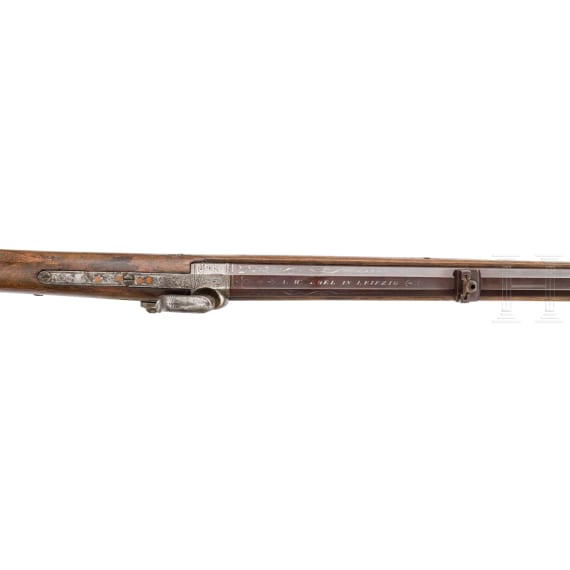 Perkussionsb&uuml;chse, A. W. Edel in Leipzig, um 1840