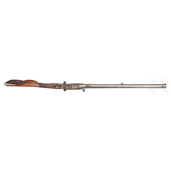 A breech-loading, under-hammer percussion rifle, Casper Schaller, Suhl, circa 1850