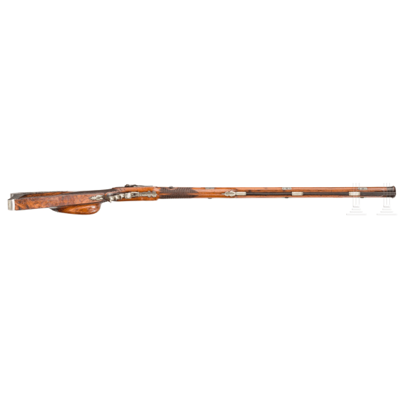 A heavy percussion target rifle, Rieger in Munich, circa 1850
