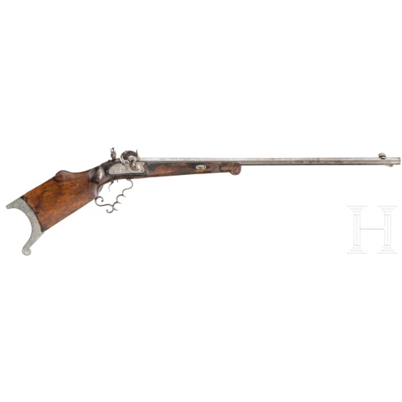 A percussion target rifle, Joh. Rulitz in Graz, circa 1850