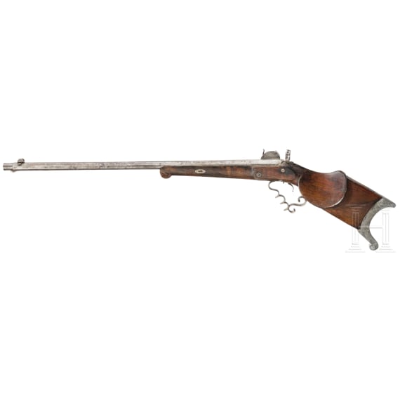 A percussion target rifle, Joh. Rulitz in Graz, circa 1850
