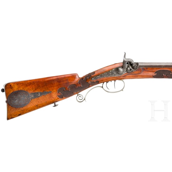 A percussion rifle, Funk & S&ouml;hne, Suhl, circa 1865