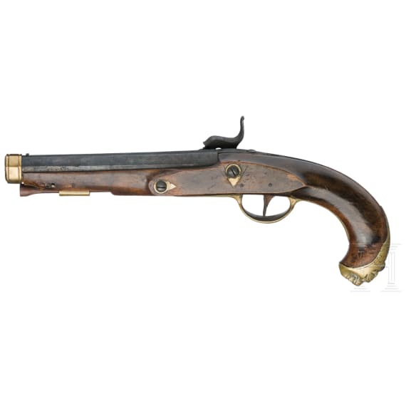 Aptierte Perkussionspistole, L&uuml;ttich, um 1800
