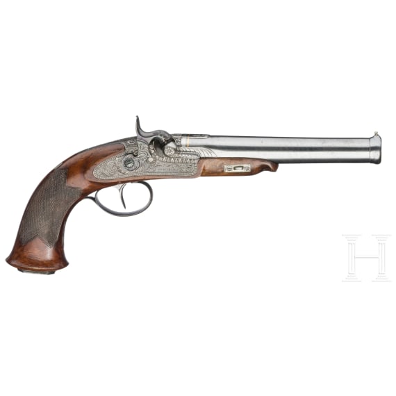 A percussion pistol, Diwisch in Br&uuml;nn (CZ), circa 1860