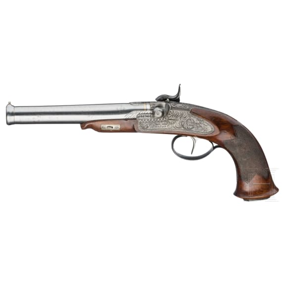 A percussion pistol, Diwisch in Br&uuml;nn (CZ), circa 1860