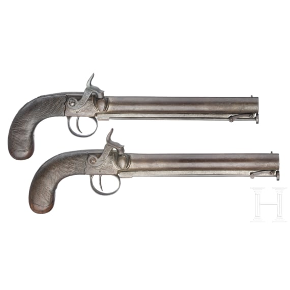 A pair of percussion boot pistols, G. Romeo, probably England, circa 1860