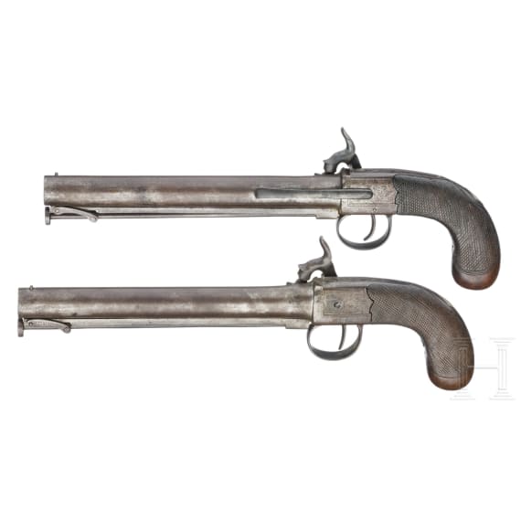 A pair of percussion boot pistols, G. Romeo, probably England, circa 1860