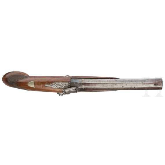 A pair of percussion pistols, Li&eacute;ge, circa 1860