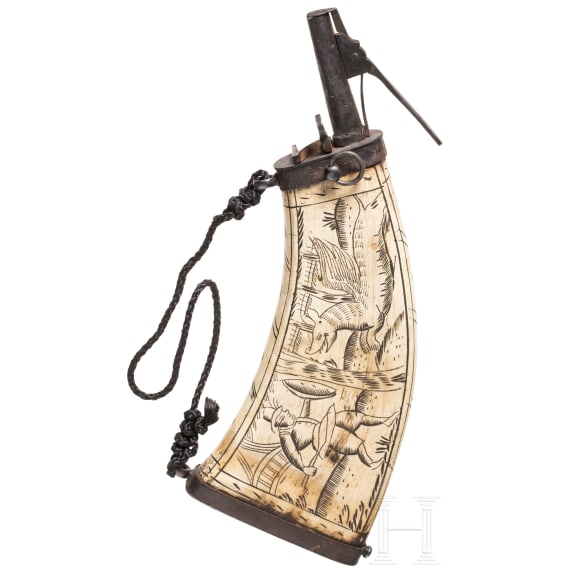 Musketier-Pulverflasche, deutsch, um 1600