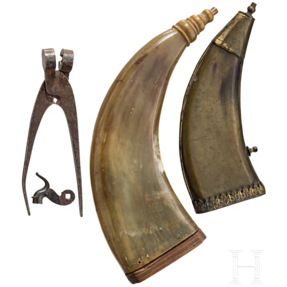 Kleines Zubeh&ouml;rkonvolut f&uuml;r Vorderladerwaffen, deutsch, erste H&auml;lfte 19. Jhdt.
