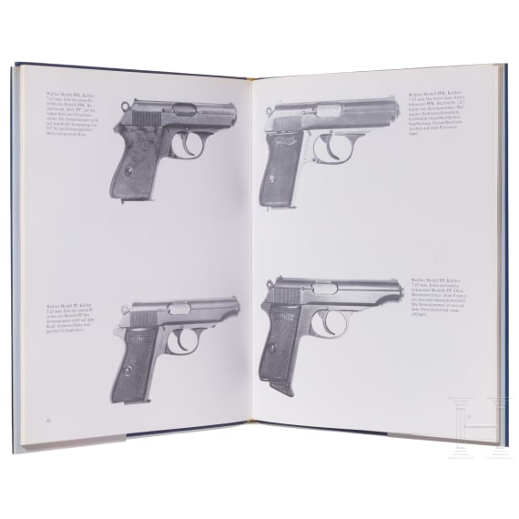 Five books on Walther pistols, in English