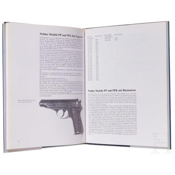 Five books on Walther pistols, in English