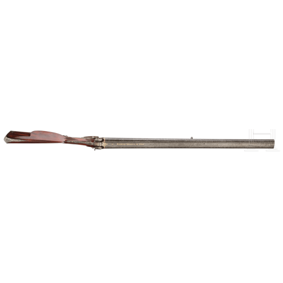 An Austrian side-by-side percussion shotgun by Mathias Nowotny in Vienna, circa 1840