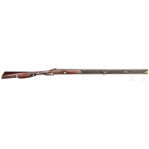 An Austrian side-by-side percussion shotgun by Mathias Nowotny in Vienna, circa 1840