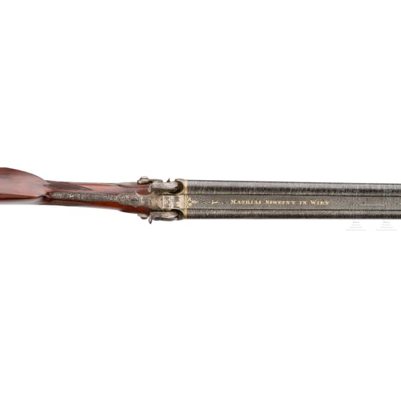 An Austrian side-by-side percussion shotgun by Mathias Nowotny in Vienna, circa 1840