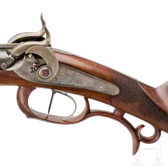 A German side-by-side percussion shotgun by I. M. Probst in Darmstadt, circa 1850