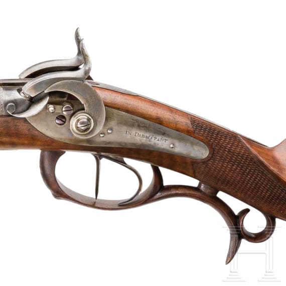 A German side-by-side percussion shotgun, I. M. Probst in Darmstadt, circa 1850