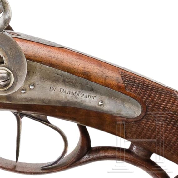 A German side-by-side percussion shotgun, I. M. Probst in Darmstadt, circa 1850