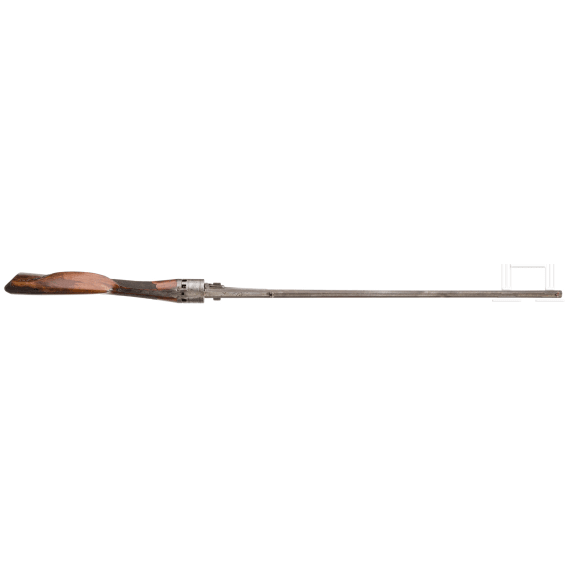 A percussion revolver rifle by Lamarche, Li&egrave;ge, ca. 1860
