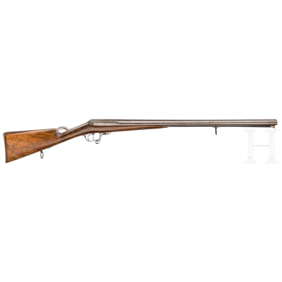 A German double-barrel needle-fire shotgun, Robert system, circa 1850