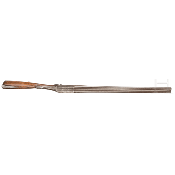 A German double-barrel needle-fire shotgun, Robert system, circa 1850