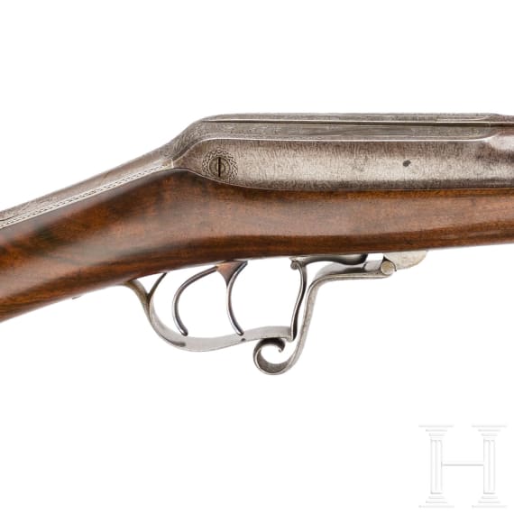 A German double-barrel needle-fire shotgun, Robert system, circa 1850