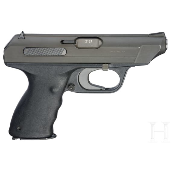 Heckler & Koch Mod. VP 70 Z, 1. Ausf&uuml;hrung, mit Anschlagschaft und Beriemung, dazu Magazintasche