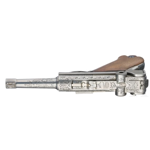 Mauser Parabellum mit Werksgravur, im Koffer