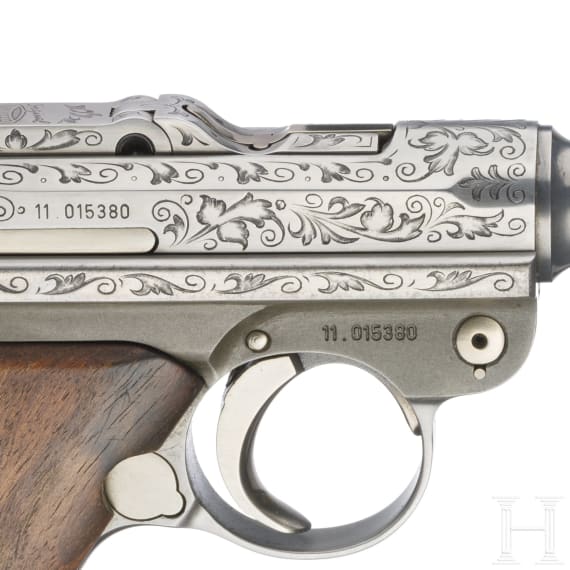 Mauser Parabellum mit Werksgravur, im Koffer
