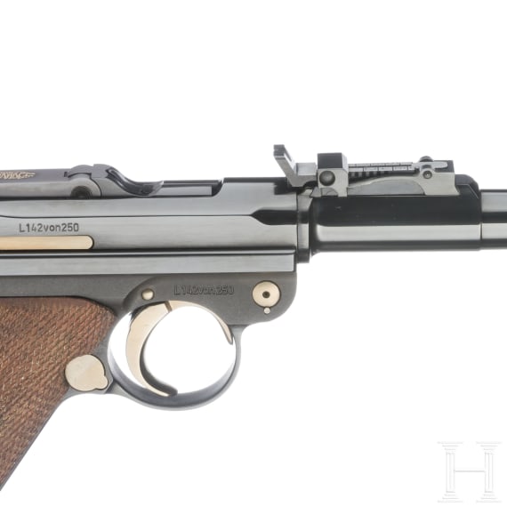 Mauser Erinnerungsmodell Lange Pistole 08, im Lederkoffer