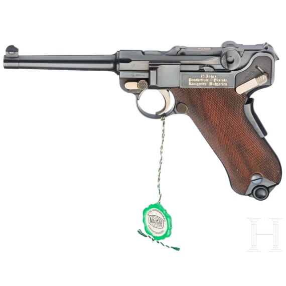 Mauser Erinnerungsmodell "75 Jahre Parabellum-Pistole K&ouml;nigreich Bulgarien", im Koffer