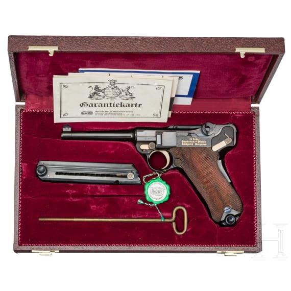 Mauser Erinnerungsmodell "75 Jahre Parabellum-Pistole K&ouml;nigreich Bulgarien", im Koffer