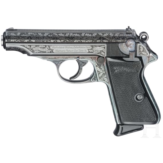 Walther (Zella-Mehlis) Mod. PP, graviert, mit Tasche